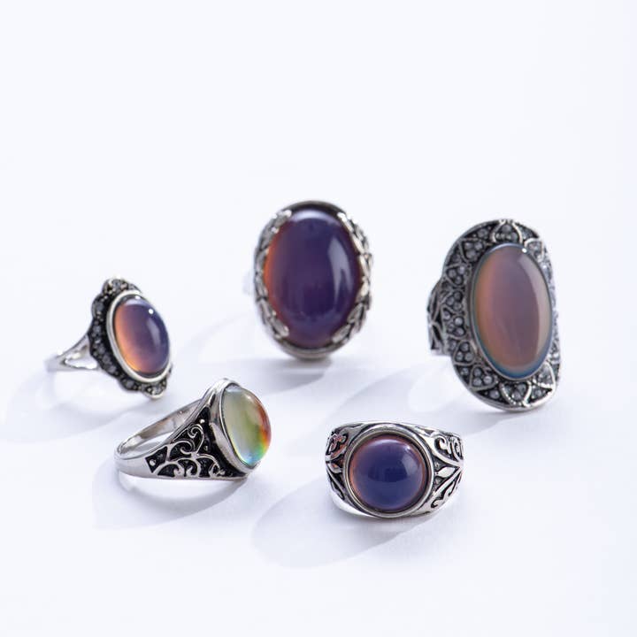 GeoCentral - Wholesale Cocktail/Statement Ring - Vintage Mood Rings
