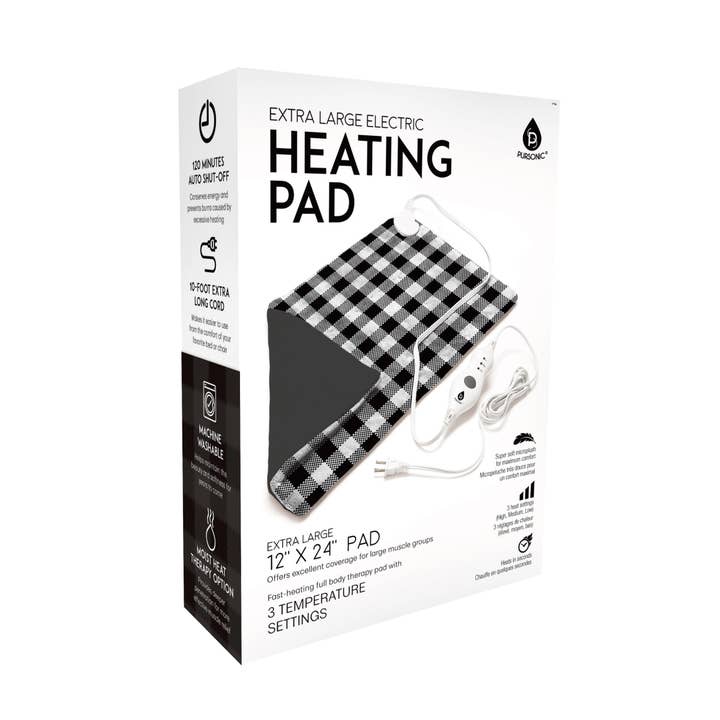 Pursonic - Wholesale Heating Pad - Extra Large Electric Heating Pad 12 X24 Inch Pad