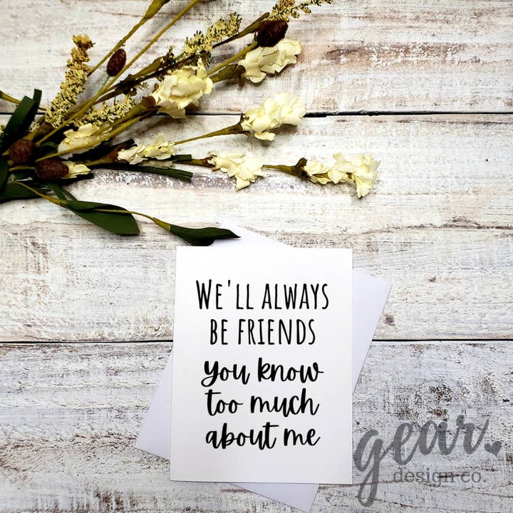 We Zullen Altijd Vrienden Zijn Kaart voor wholesale door Gearhart Design Co.