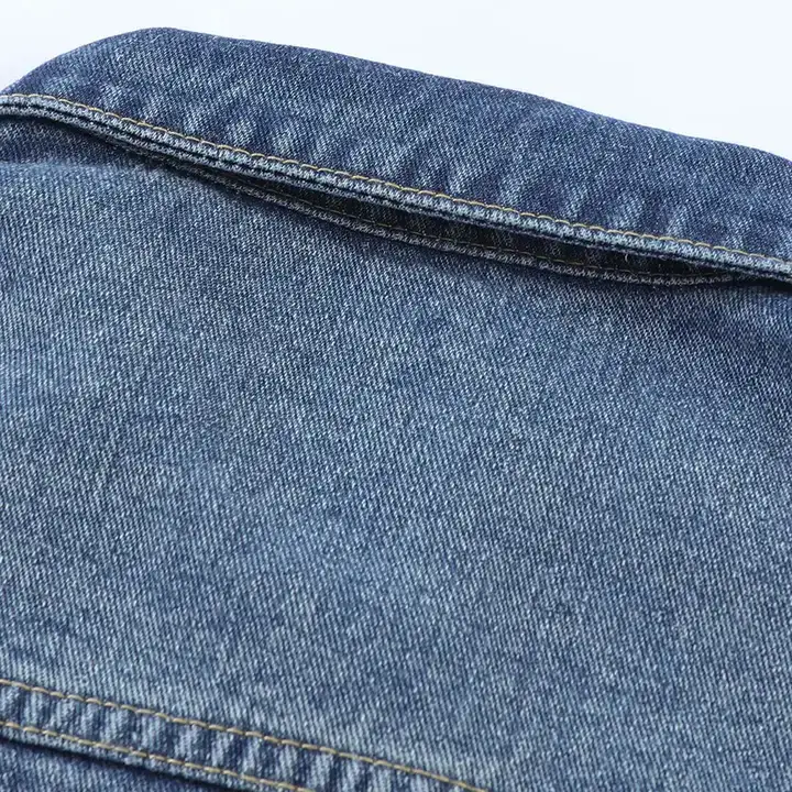 Katinki - Vendita all'ingrosso Giacca di jeans - Donna - Giacca di jeans blu effetto vissuto con orlo grezzo e bottoni6