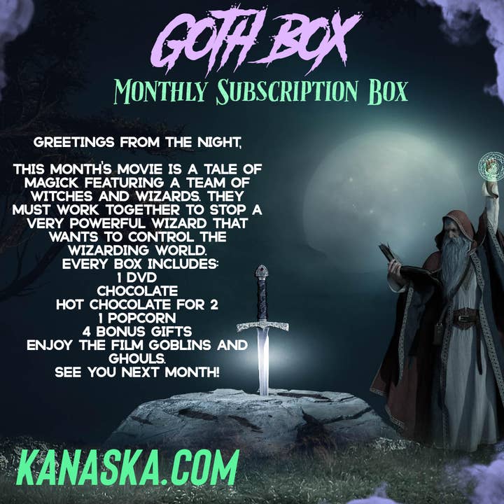 Kanaska - Vendita all'ingrosso Confezioni regalo - Goth Box (abbonamento mensile) Movie Night3