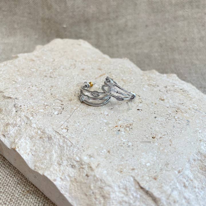 Oceans Apart Hoop Earrings for wholesale by Silla