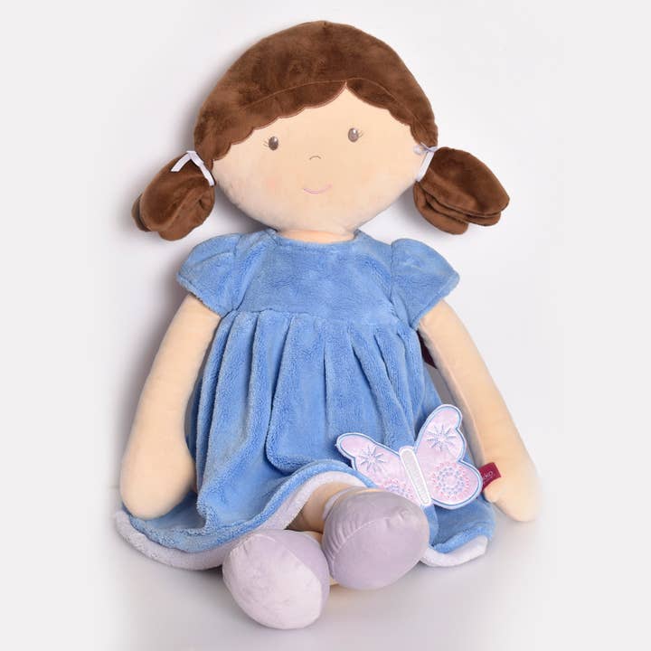 Pari X-Large Doll with Brown Hair/Blue & Purple Dress for wholesale by Tikiri Toys LLC