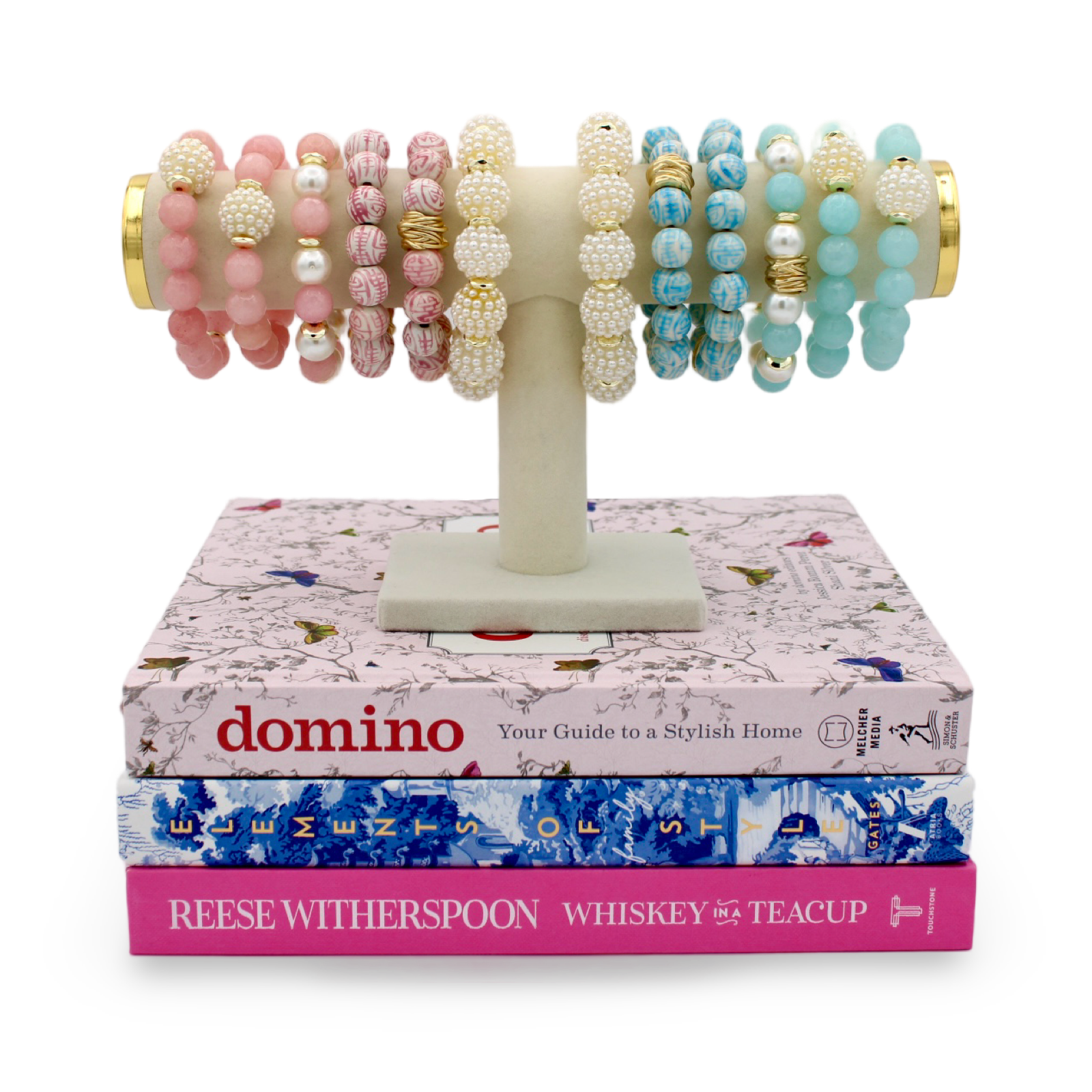 Traci's Beads - Wholesale Beaded Bracelet - Chinoiserie Bracelet, Pale Blue2