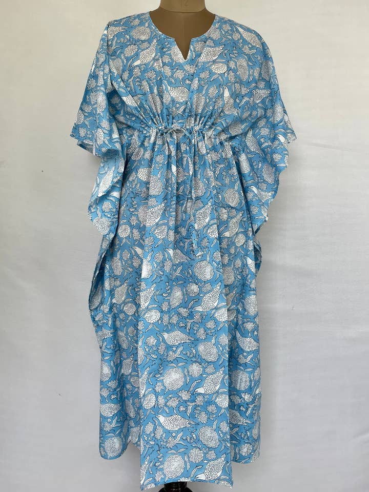 The Eastern Loom - Vendita all'ingrosso Caftano - Donna - Kimono indiano stampato a mano in cotone caftano