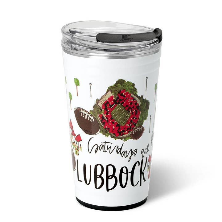Samedis à Lubbock Gobelet de fête (24oz) pour la vente par Swig Life