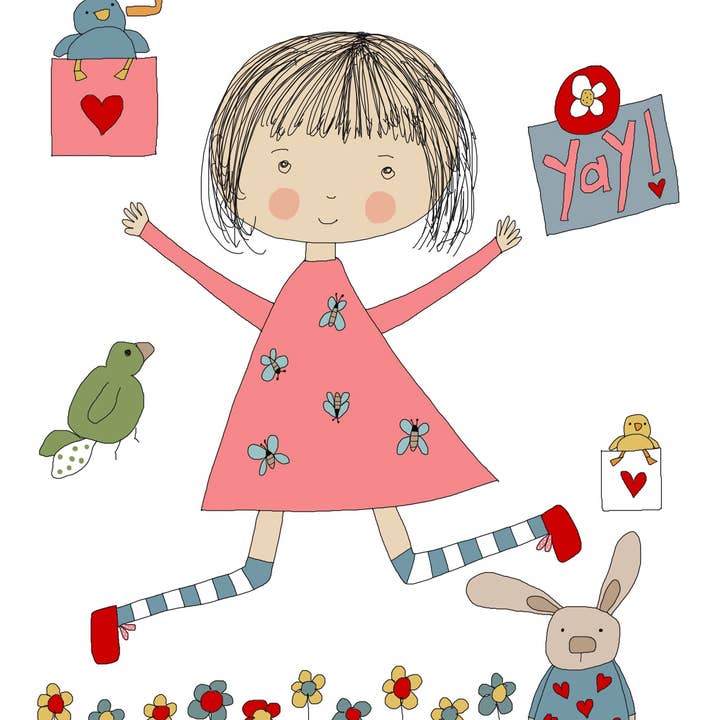 “Congratulations…yay!” greeting card for wholesale by Elle Bee Art Studio