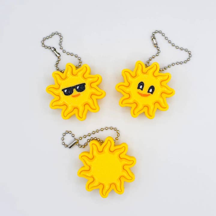 Sun Fidget Clicker Keychain for wholesale by Prism3D Creations