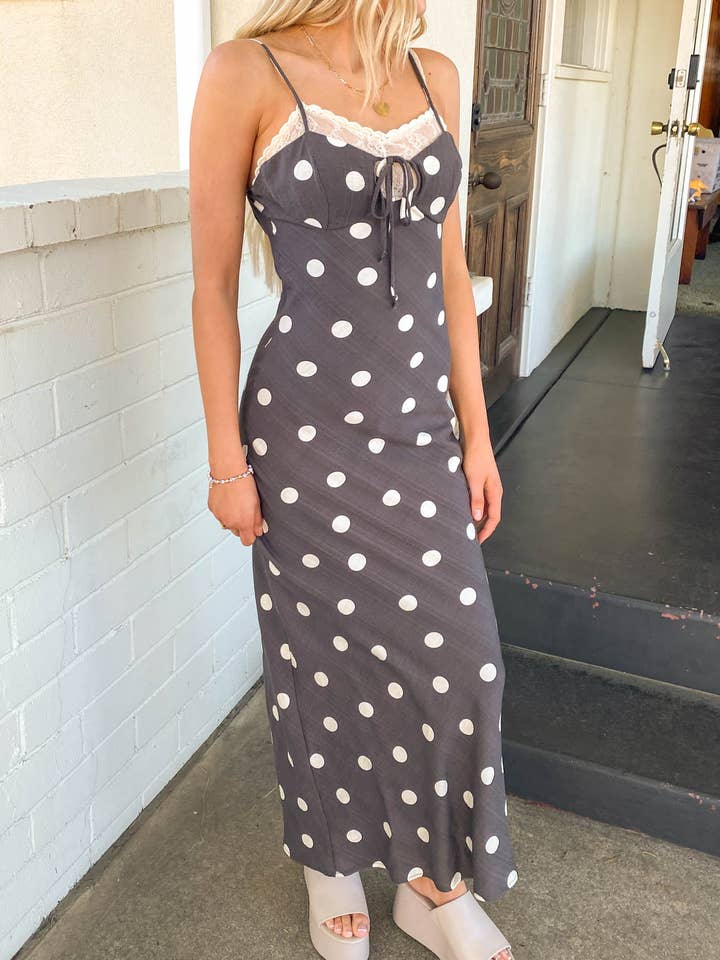 Polka Dot Maxi Dress for wholesale by Nectar Clothing