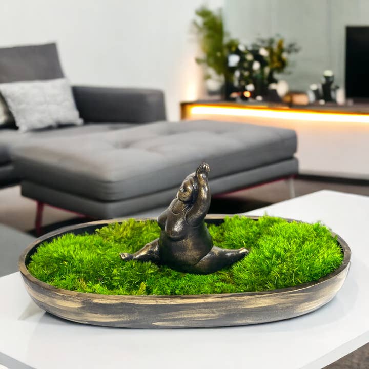 Planters Made in the USA - Wholesale Decorative Tabletop Object - Moss Table Centerpiece Decor Preserved Plant, Forever Green24