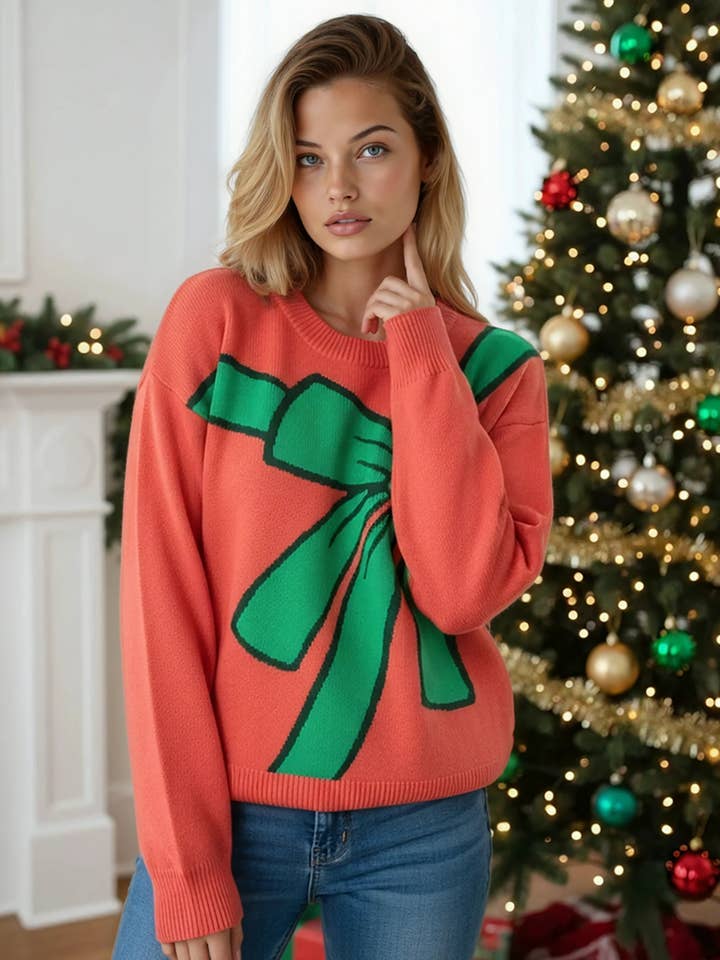 Gift wrap sweater for wholesale by Miss Sparkling