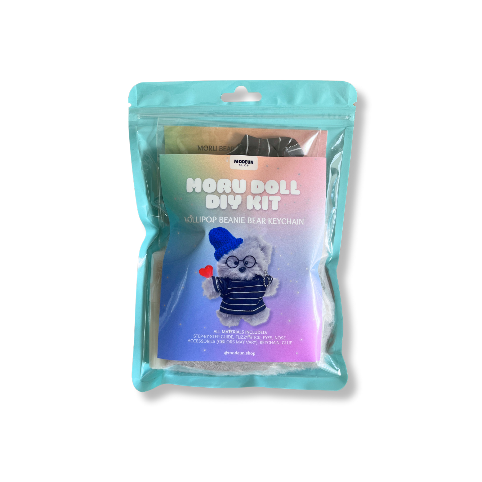 MODEUN SHOP - Wholesale DIY Craft Kit - LOLLIPOP BEANIE BEAR DIY KEYCHAIN KIT4