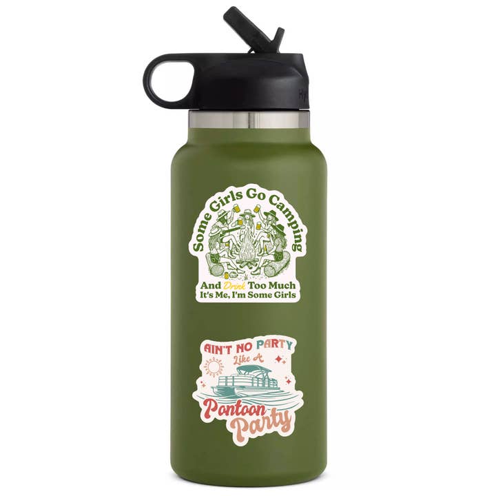 Juju and Moxie - Wholesale Sticker - Lake Float Summer Pontoon Drink High Quality Vinyl Sticker2