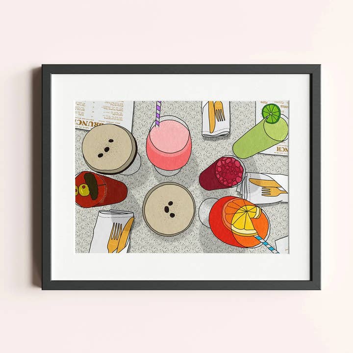 Palm Springs Art Print | Espresso Martini Girls Brunch for wholesale by Pancake Press
