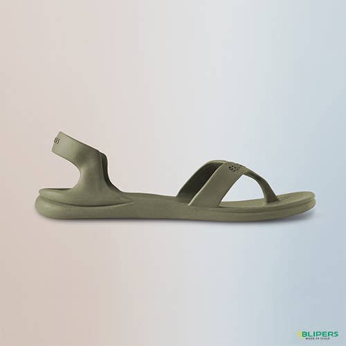 BLIPERS – Großhandel Flip-Flops – Unisex – Unisex Zehentrenner-Gummisandale DESERT GREEN - Blipers1