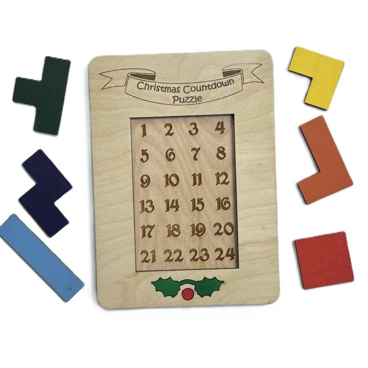 Advent Calendar Puzzle. Christmas Countdown Perpetual Puzzle for wholesale by Palmetto Puzzle Works
