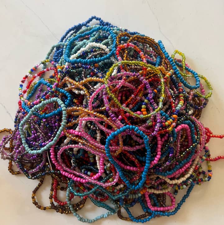 Stretch Beaded bracelet Single row 300 assorted 60 cents ea for wholesale by Erik & Mike