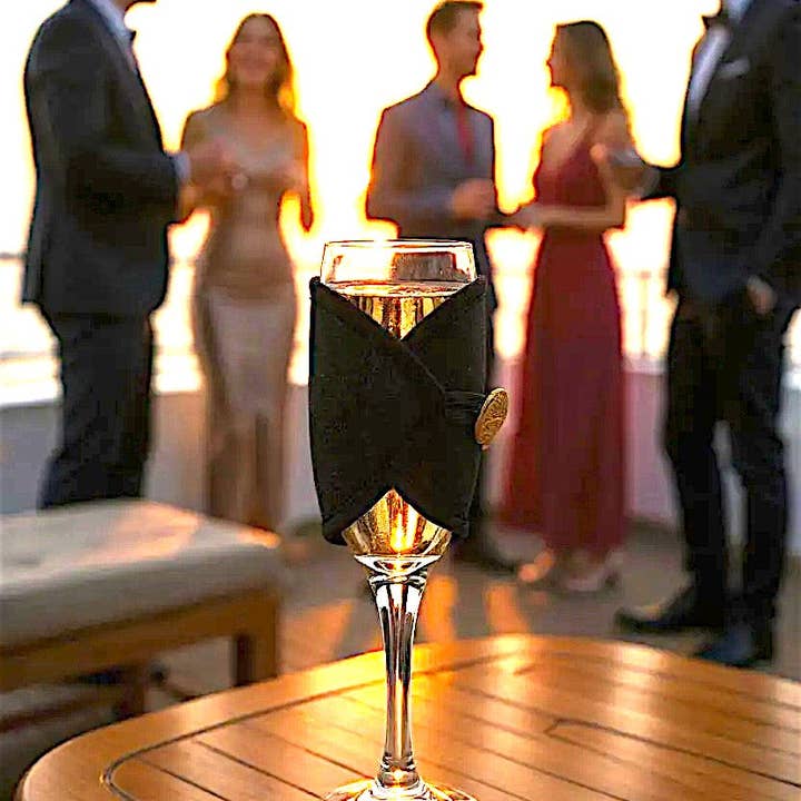 Champagne Flute Glass Wrap - Single Wrap for wholesale by Glass Attire