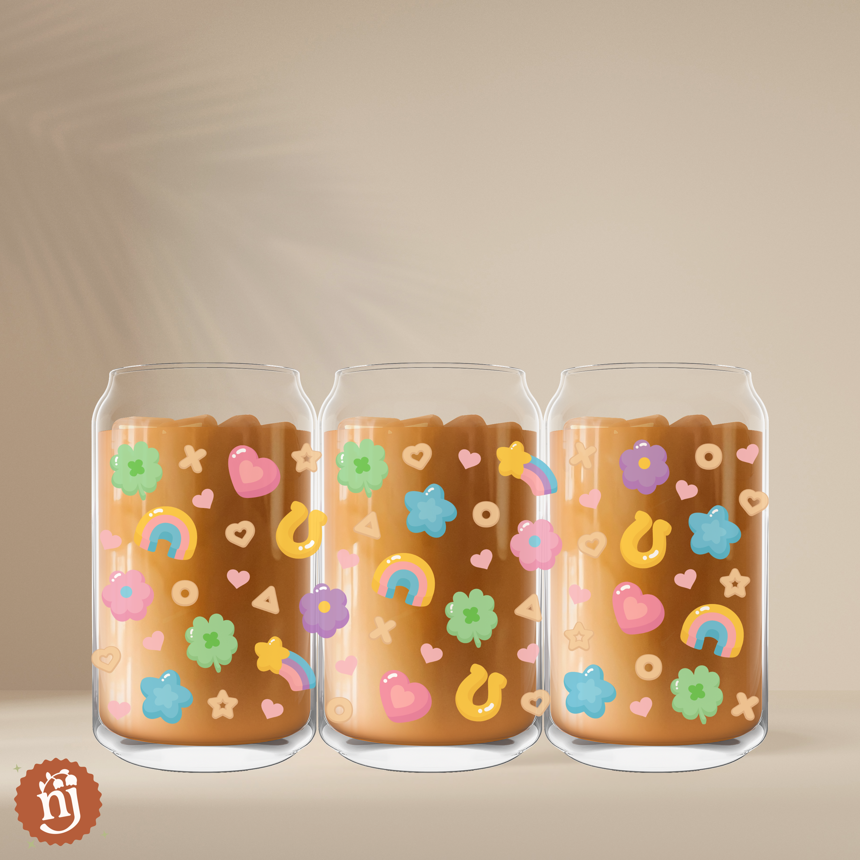 Nearly June Design Co - Vente Verre/tasse - Charme Céréale Boîte Café Verre3