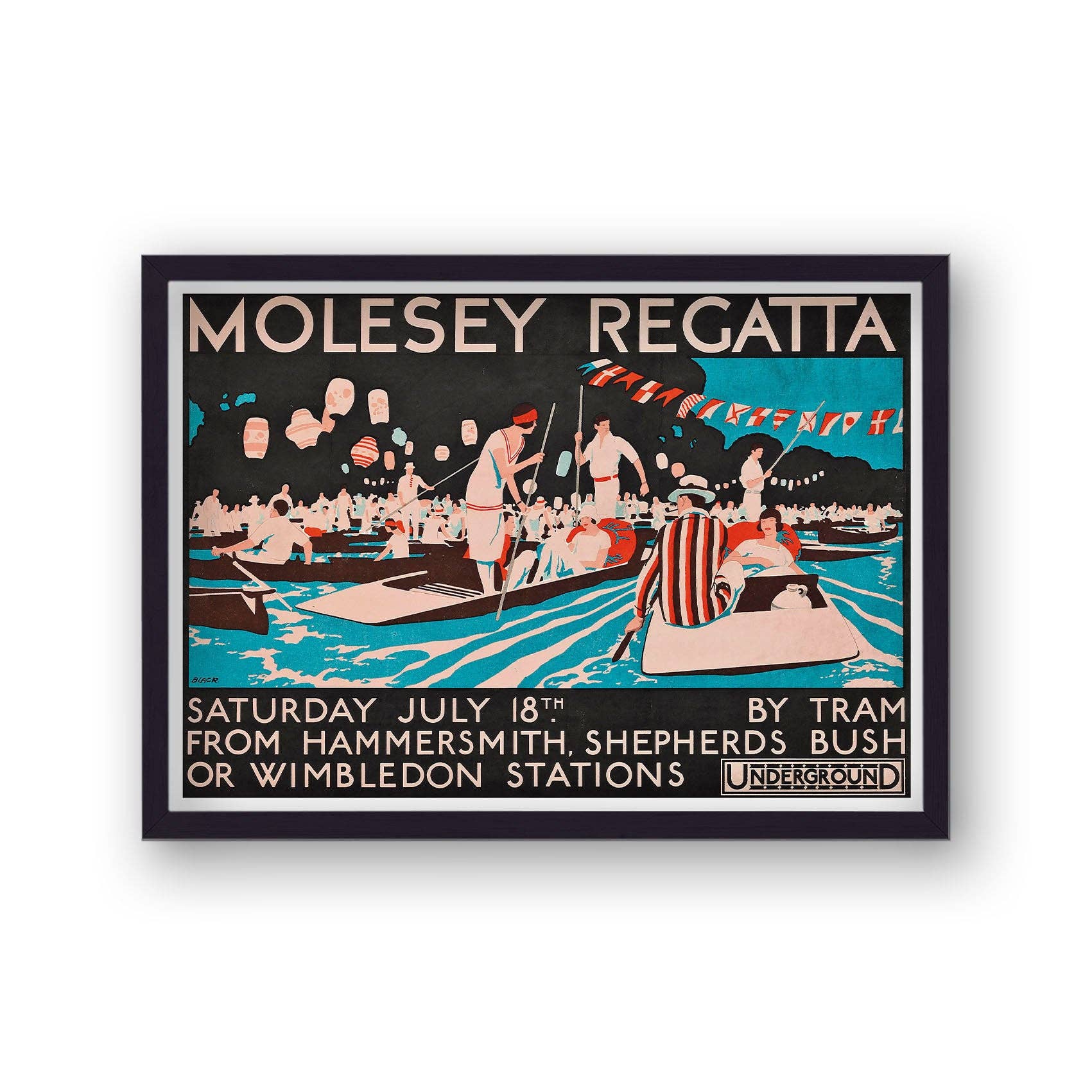 Gallery Print and Art – wholesale Art print – Vintage London Transport Moseley Regatta No1 Print0