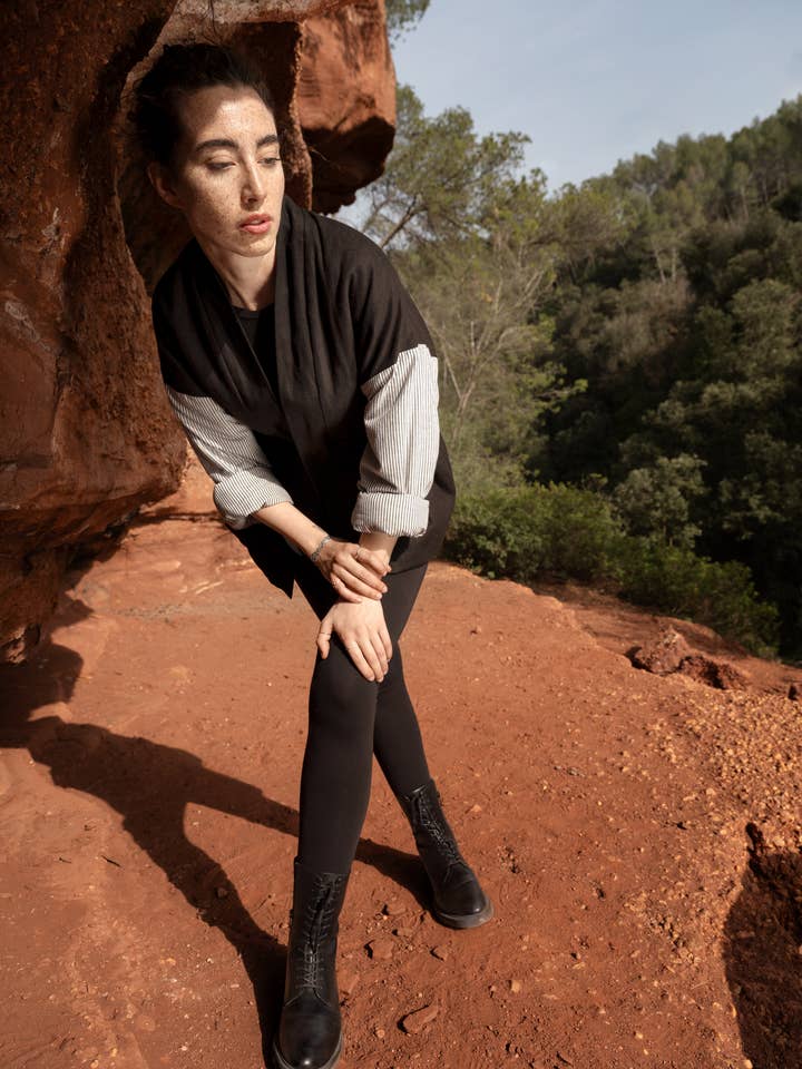 Veste 316 Nopal en lin matelassé laine écologique pour la vente par CECILIA SÖRENSEN