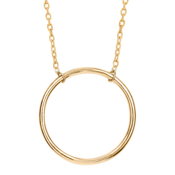 Circle Halskette - 18k vergoldetes Silber für den Großhandel von Saywite