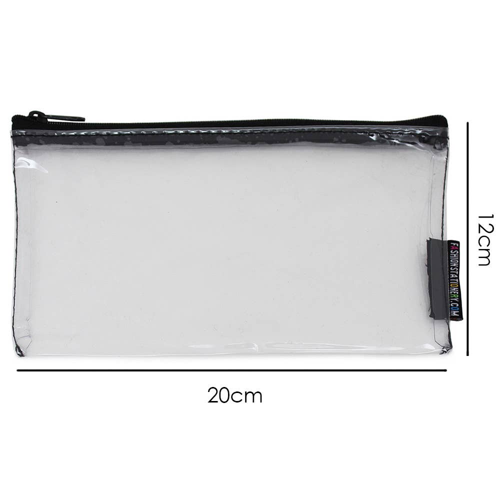 Powell Creative Products Ltd – wholesale Pencil case/pouch – Clear Small Exam Pencil Case Flat See Through Back To School3