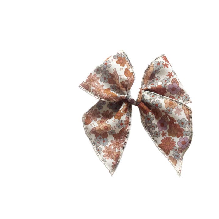 Lady Eleanor & Co - Wholesale Hair Bow - Kids - Fall Retro Floral Elle Bow1