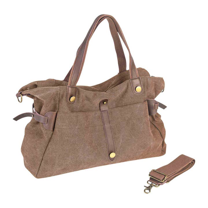 ZEDE PARIS - Wholesale Weekender Bag - Women's - SAINT-LAZARE - Weekend travel sports bag in canvas and leather72