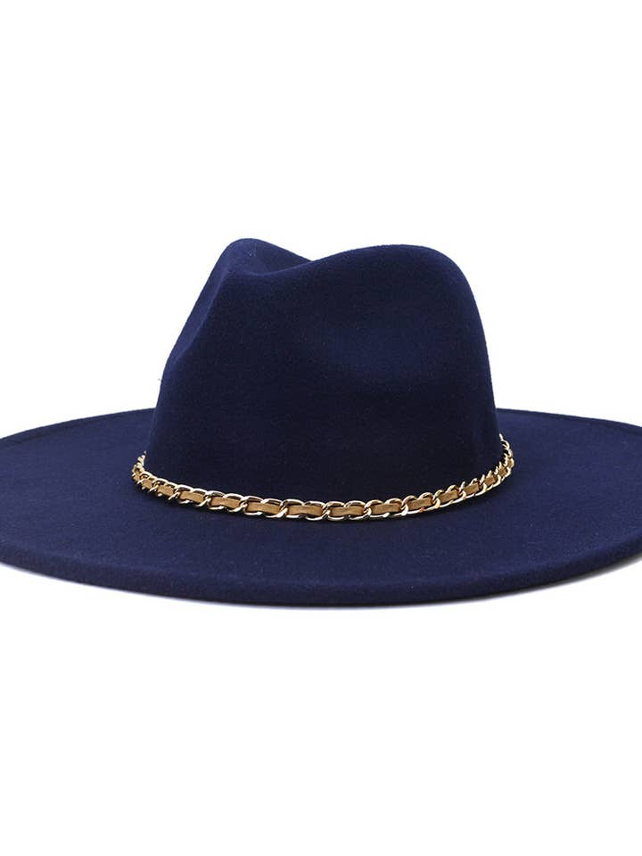 Camel Chain Big Brim Peach Heart Top Hat for wholesale by Suzie Q USA