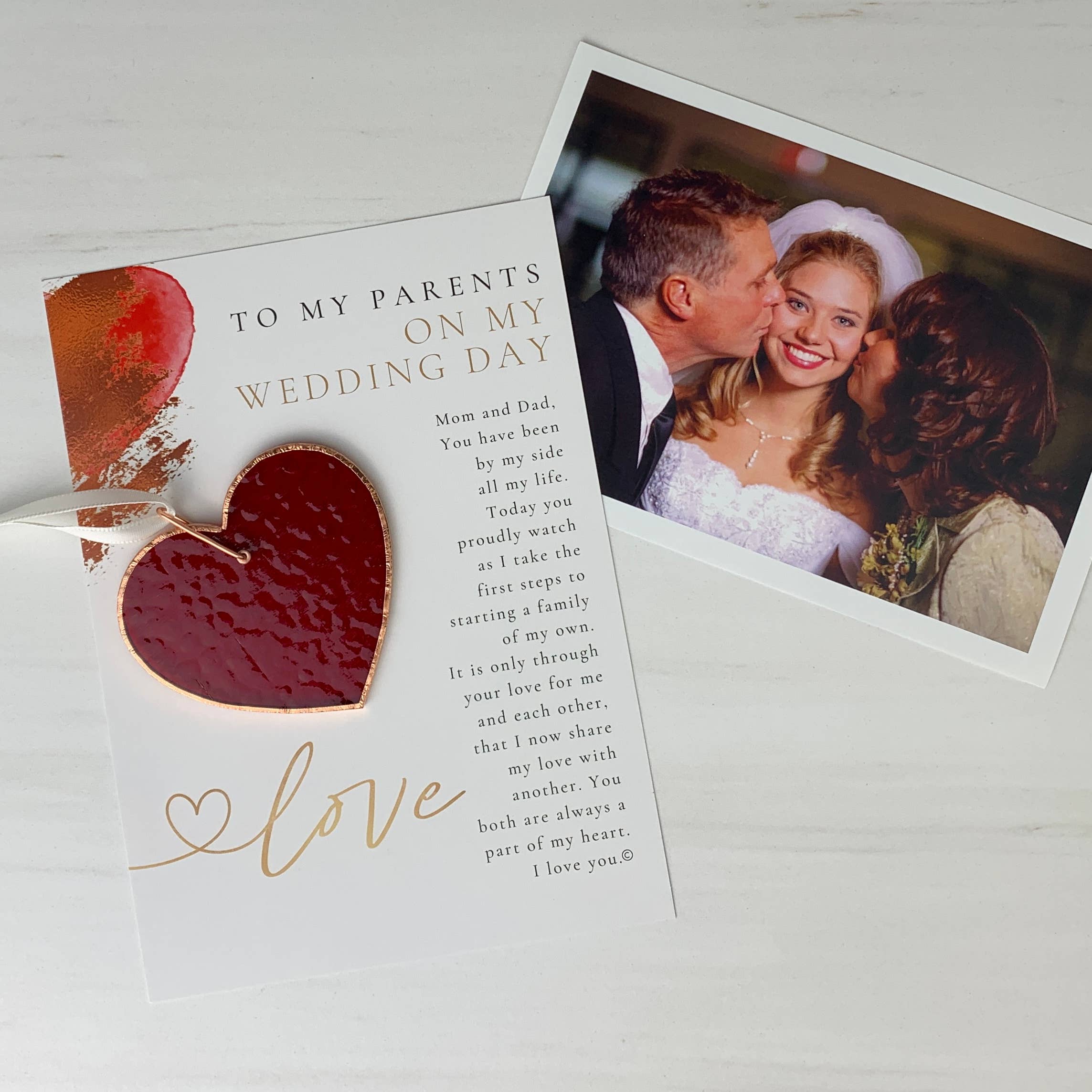 The Grandparent Gift Co. Inc. - Vente Objets de décoration - Pour les parents le jour du mariage : USA Glass Wedding Heart 77351