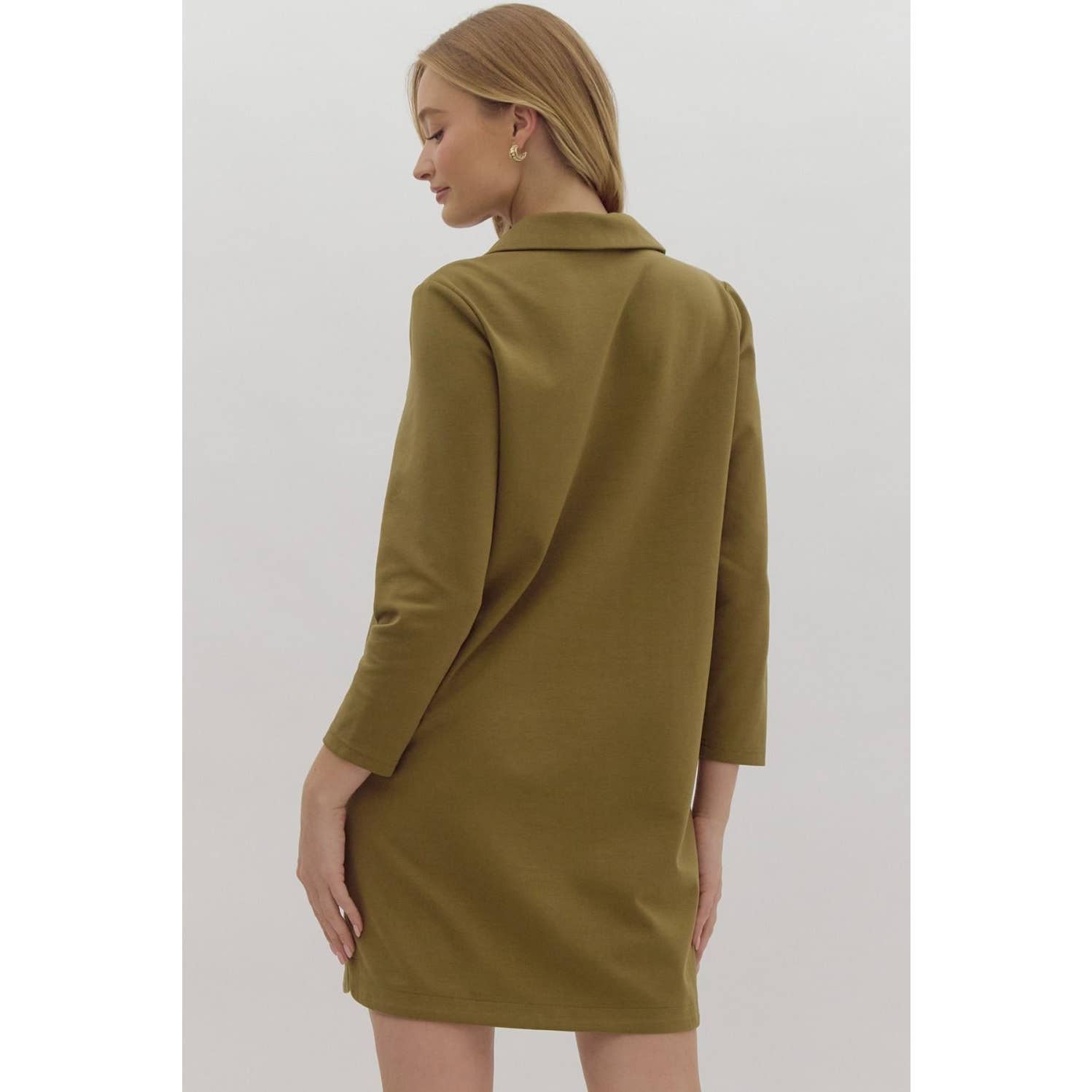 STYLE USA – Engroshandel Kjole - Dame – Massiv minikjole med v-hals krave18