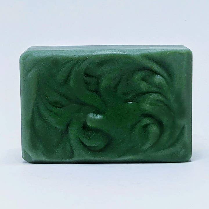 Evergreen Forest Goat's Milk Soap Bar w/ Essential Oils, Activated Charcoal, Shea and Cocoa Butter for wholesale by Thompson's Luxury Soap