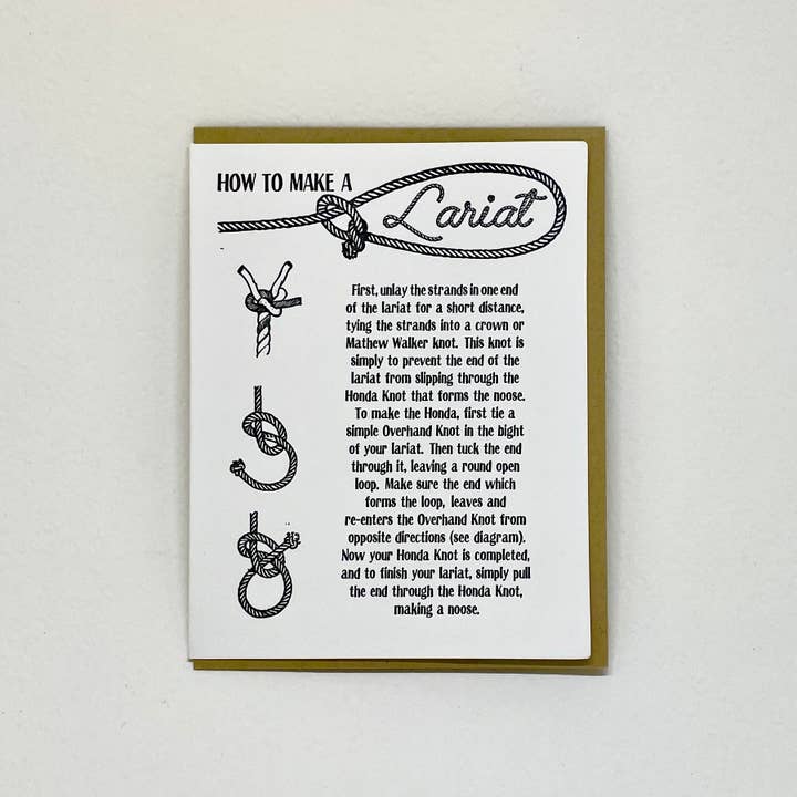 How to Make a Lariat for wholesale by Big Wheel Press