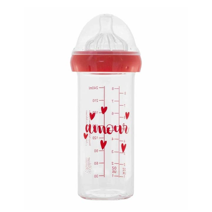 Biberon en verre 240 ml / 8 Oz - Amour pour la vente par Le Biberon Français