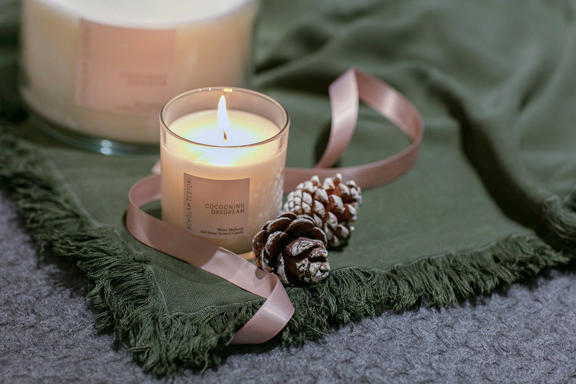 Schola Testori – wholesale Jar/filled candle – Scented Candle Cocooning Daydream White Mulberry & Peony3