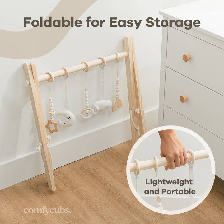 Comfy Cubs - Wholesale Activity Gym - Kids & Baby - Foldable Baby Play Gym with 5 Hanging Toys by Comfy Cubs