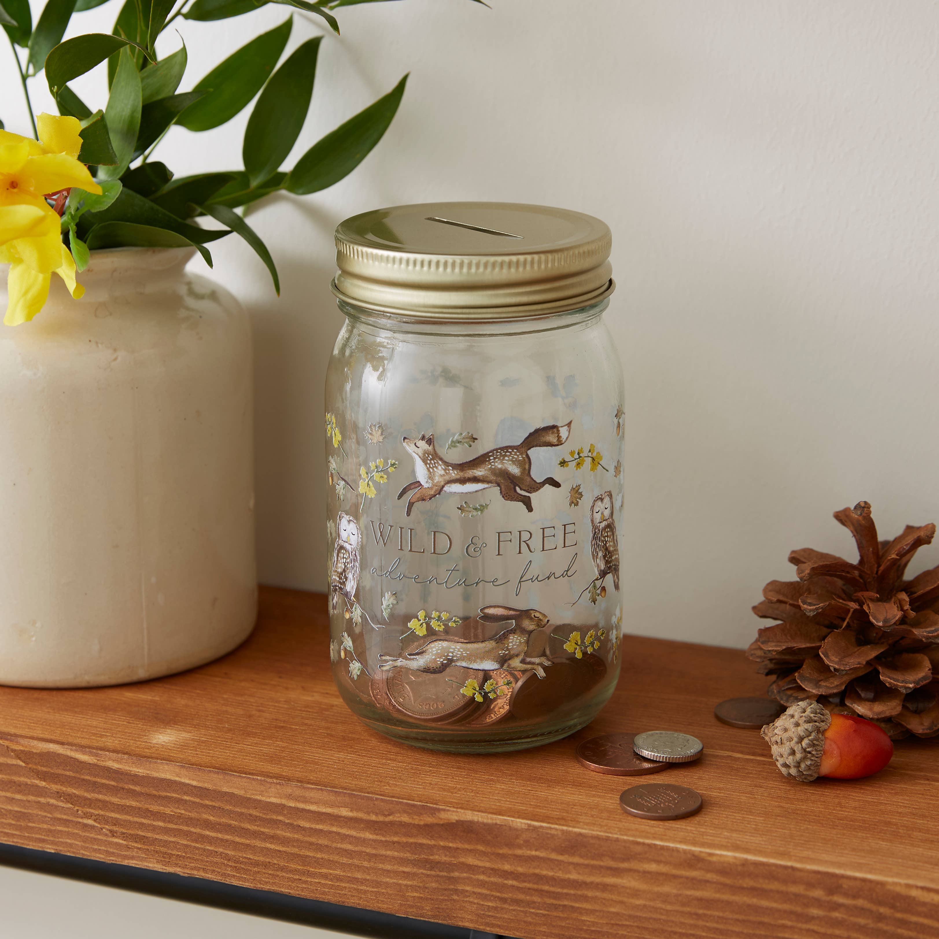 Multi Money Jar Forest Fable for wholesale on Faire