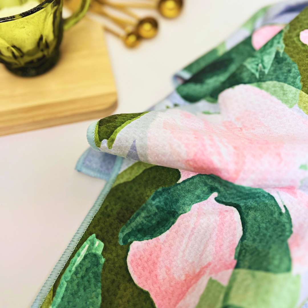 Paper Baristas - Wholesale Tea Towel - Tulips in Bloom | Recycled Microfiber Waffle Tea Towel4