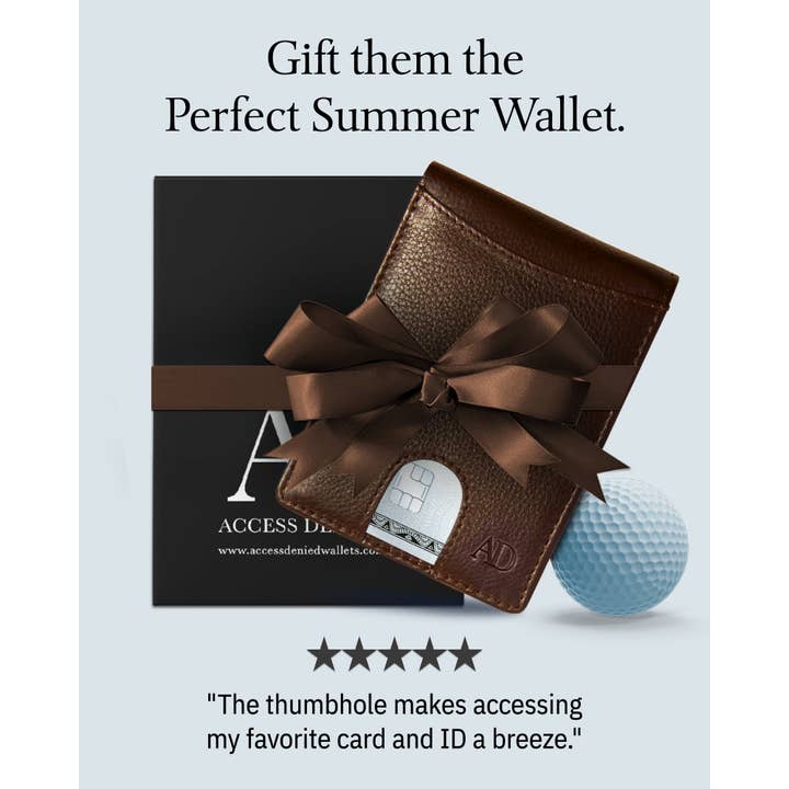 Access Denied Accessories - Wholesale Wallet - Men's - Bifold Wallets For Men Slim Wallet Leather RFID Pull Strap 19