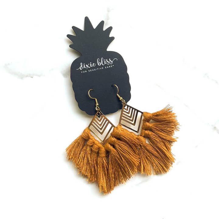 Dixie Bliss - Wholesale Tassel Earrings - Boho Daze in Toffee