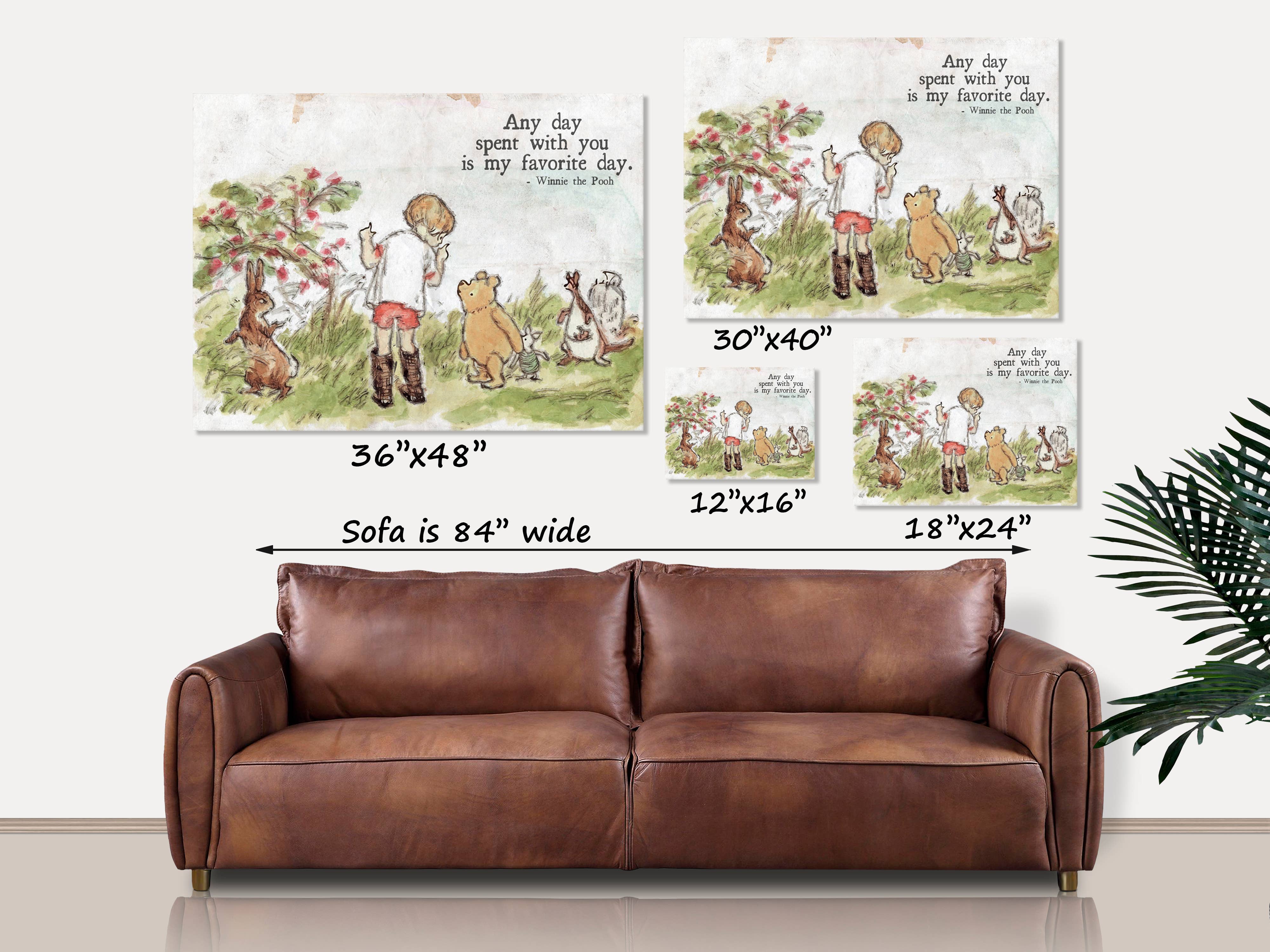 Olive Branch Farmhouse - Wholesale Canvas Art - Christopher Robin & Winnie The Pooh Quote Canvas Art0