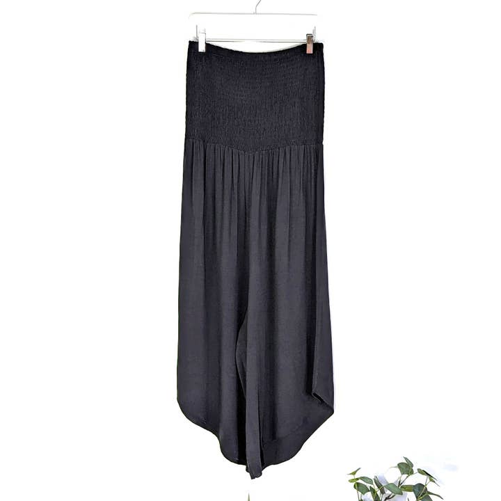 Viscose bandeau jumpsuit with slightly tapered legs (L) for wholesale by Tempest Designs