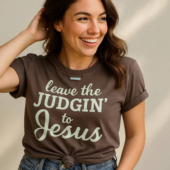 Christian Graphic T-Shirt: Leave Judgin' to Jesus for wholesale by Soleinspire