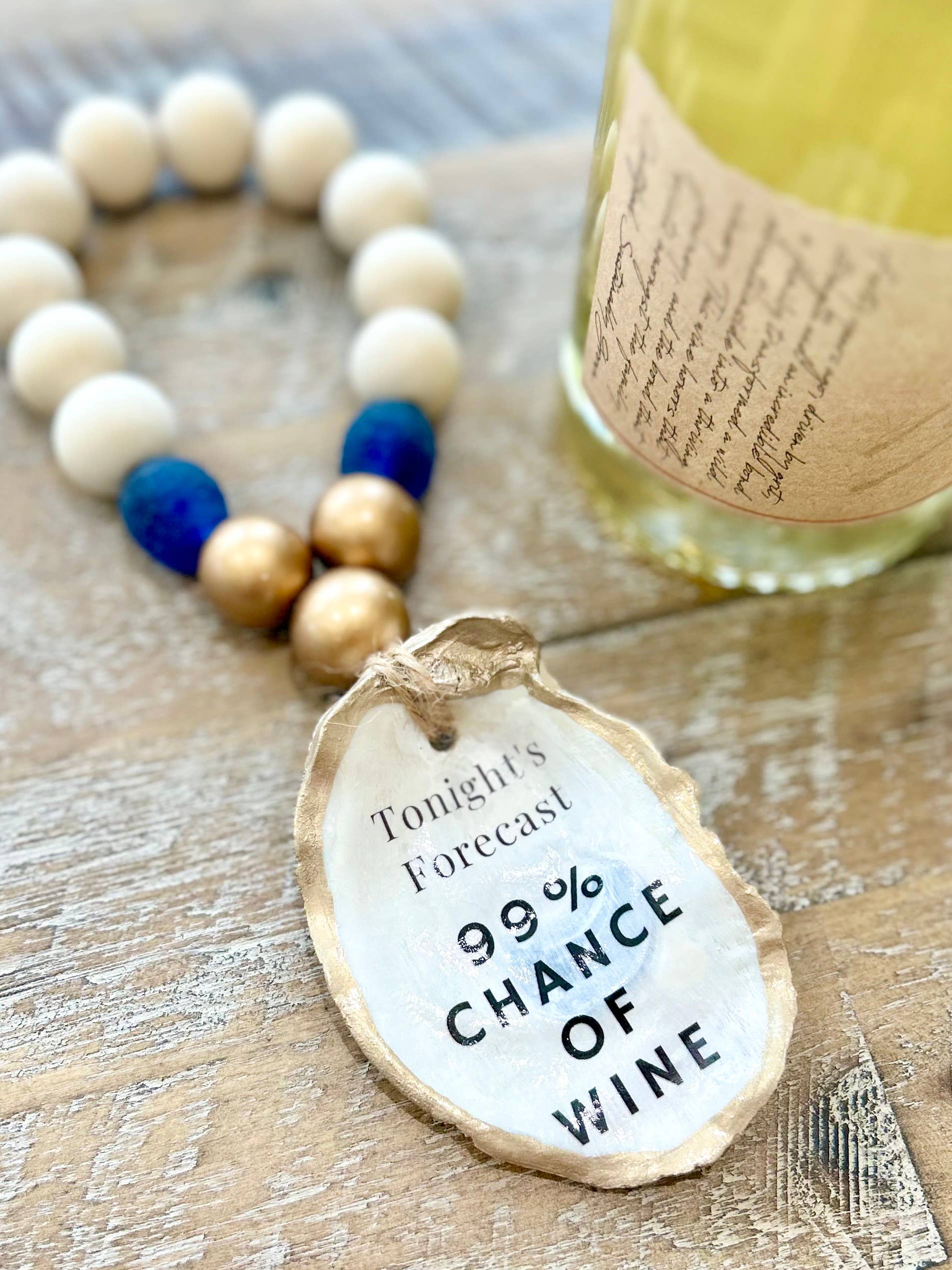 Coast and Cork - Wholesale Wine Charm - Tonight's Forecast 99% Chance of Wine - Beaded Bottle Charm4