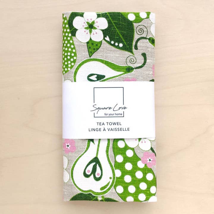 Pears Tea Towel - 100% Linen for wholesale by Square Love