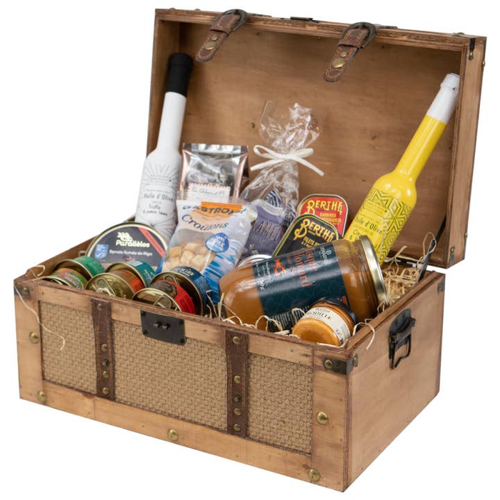 Caja rectangular de madera y tela para venta al por mayor de Deffrennes