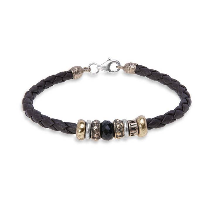 Vishnu leather bracelet for wholesale by PLATADEPALO