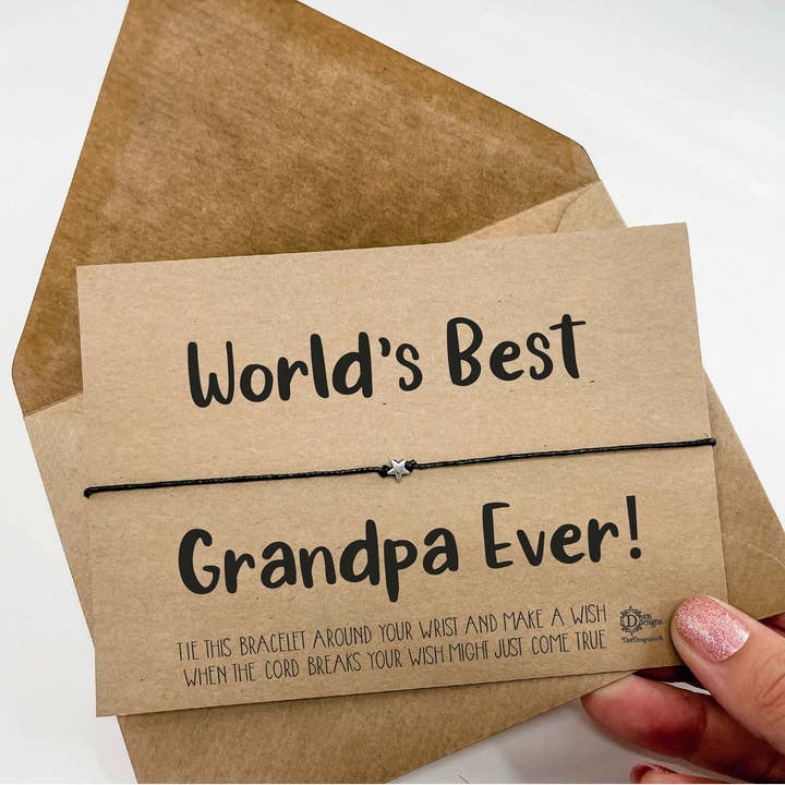 Wish Bracelet for World's Best Grandpa for wholesale by Dios Designs