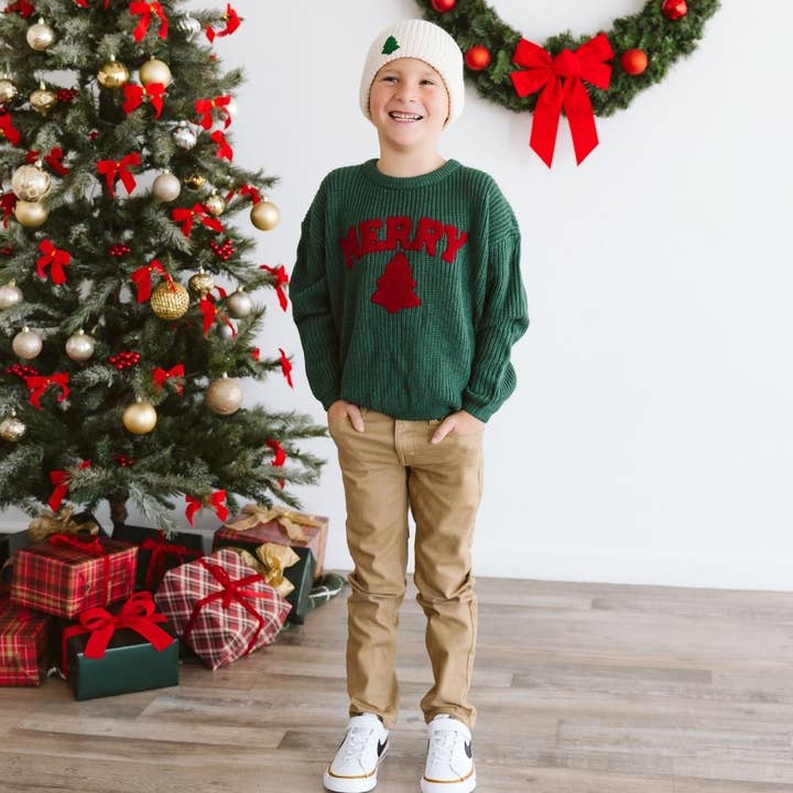 Sweet Wink - Wholesale Knit Sweater - Kids - Merry Patch Christmas Knit Sweater - Boys Clothing - Holiday1